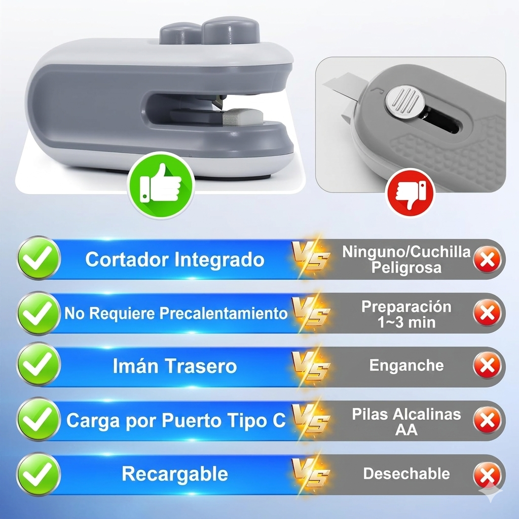 Mini Sellador de Bolsas Recargable